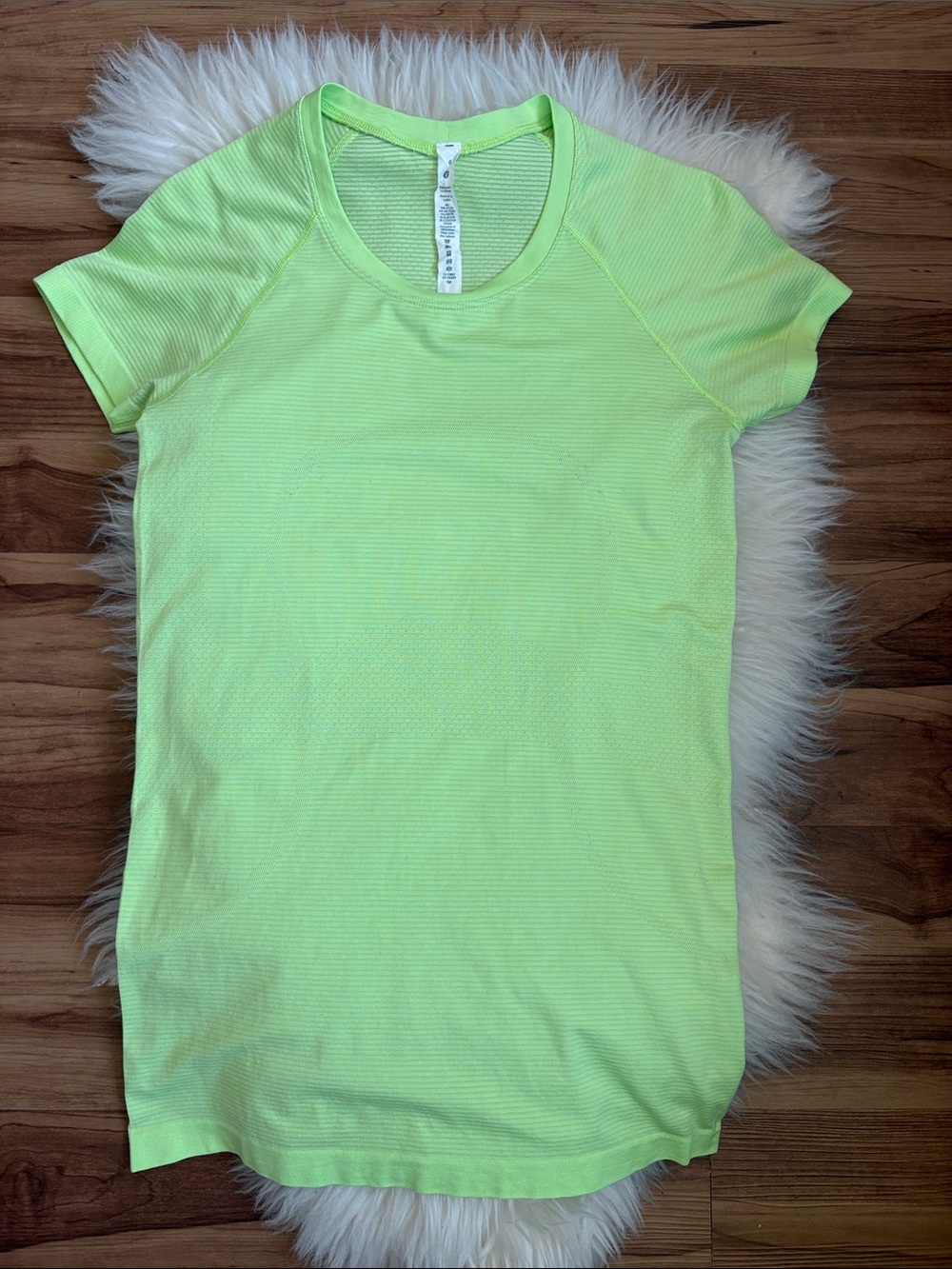 lululemon athletica Neon Lime Short Sleeve Tee